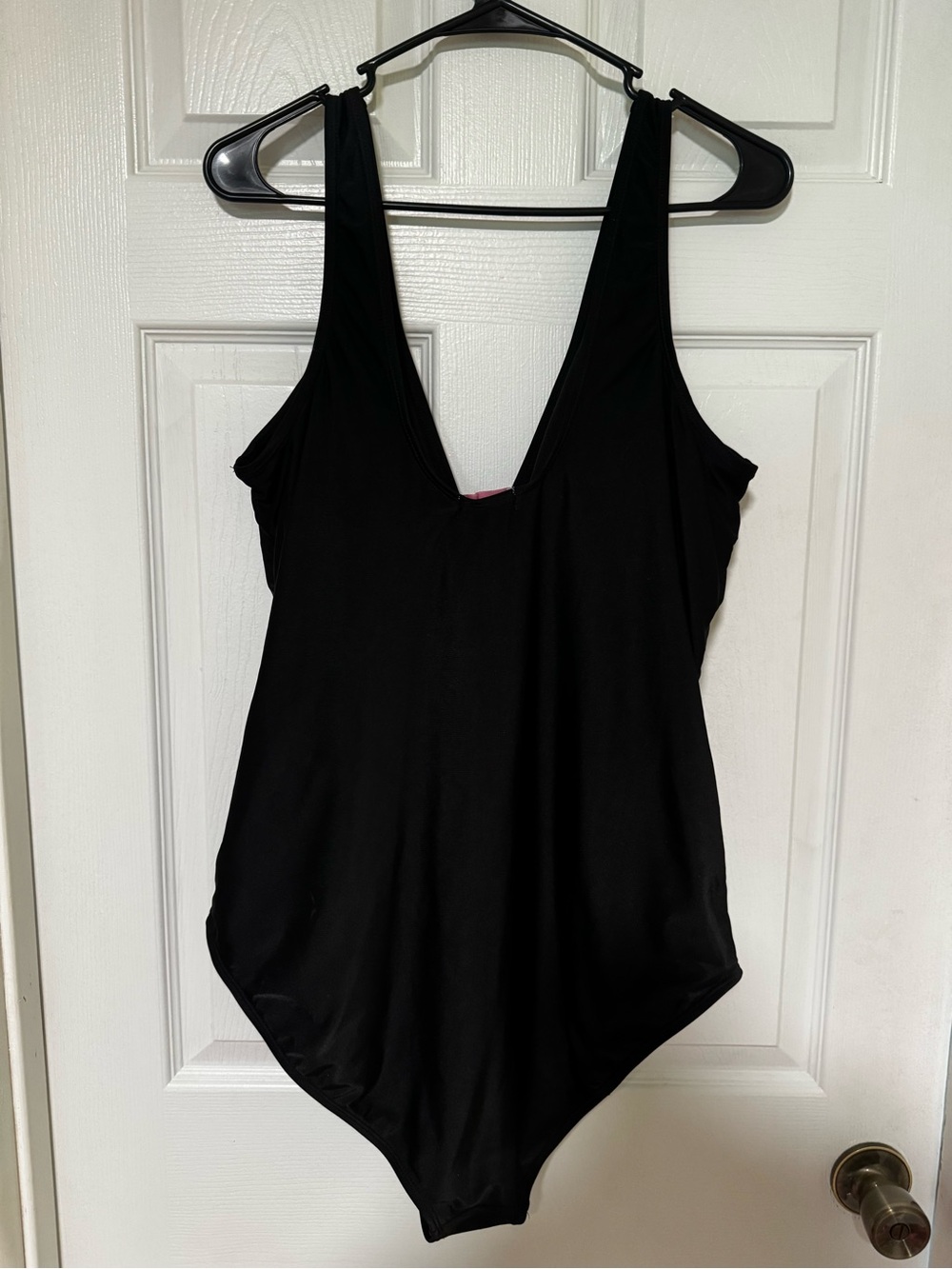 Pink Lily Black Scoop Neck Tank Bodysuit